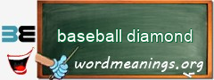 WordMeaning blackboard for baseball diamond